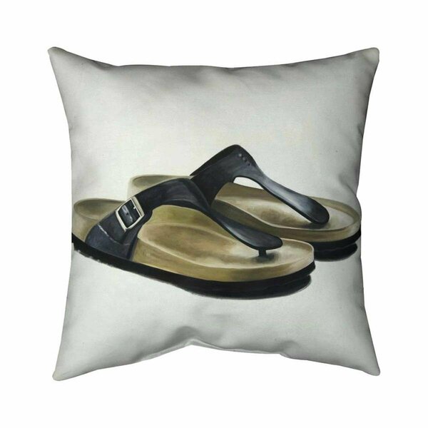 Begin Home Decor 20 x 20 in. Sandals-Double Sided Print Indoor Pillow 5541-2020-FA41